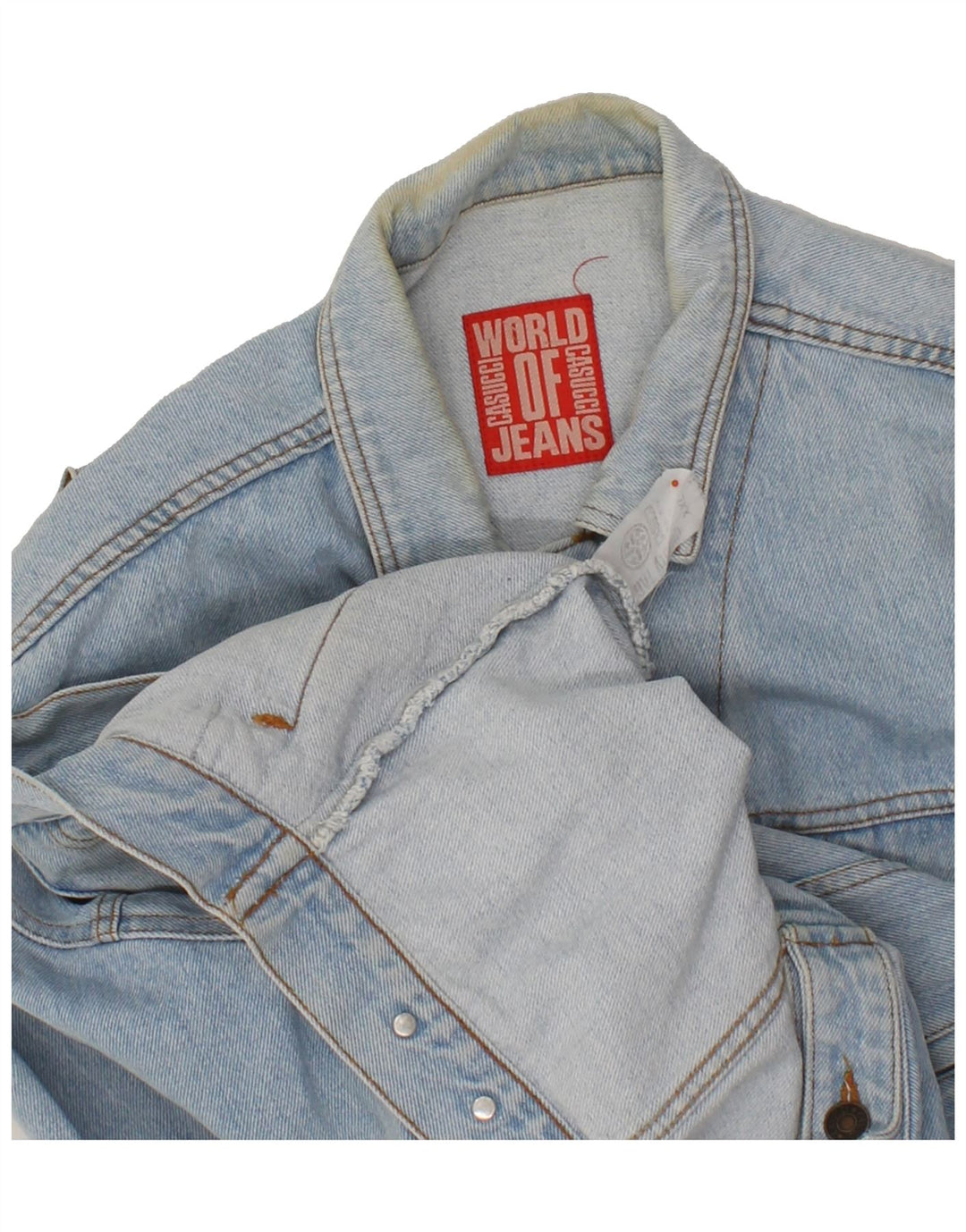 Jaqueta jeans masculina CASUCCI UK 44 2XL algodão azul