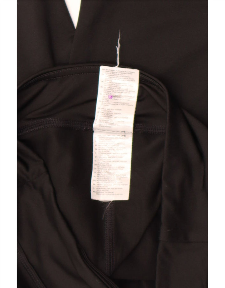 Adidas Womens Climalite Capri Leggings UK 12/14 Médio Preto Poliéster
