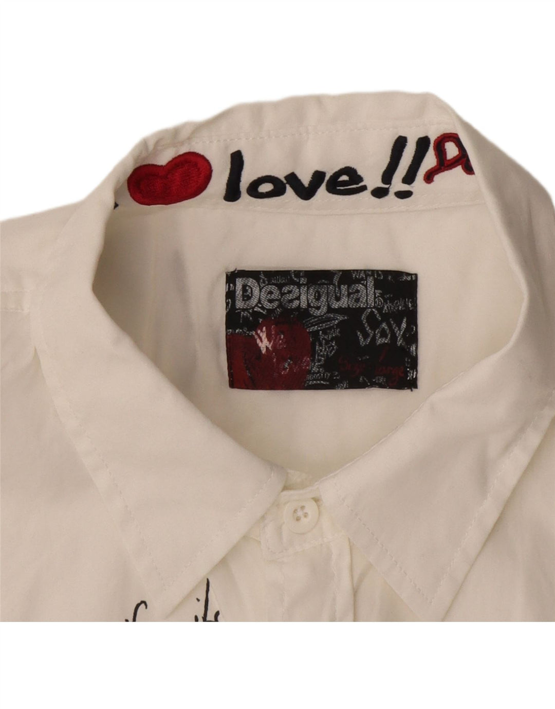 Camisa gráfica masculina DESIGUAL médio branco