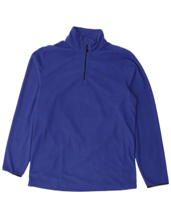 Jumper masculino Champion de lã com zíper e gola 2XL azul poliéster