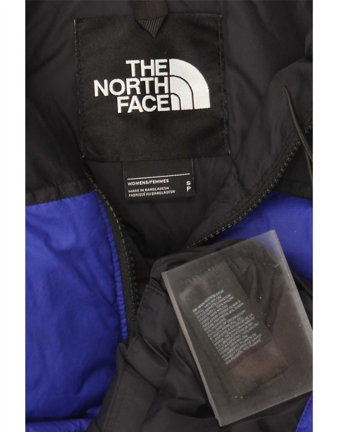 Jaqueta acolchoada oversized feminina The North Face Reino Unido 10 pequeno bloco colorido azul