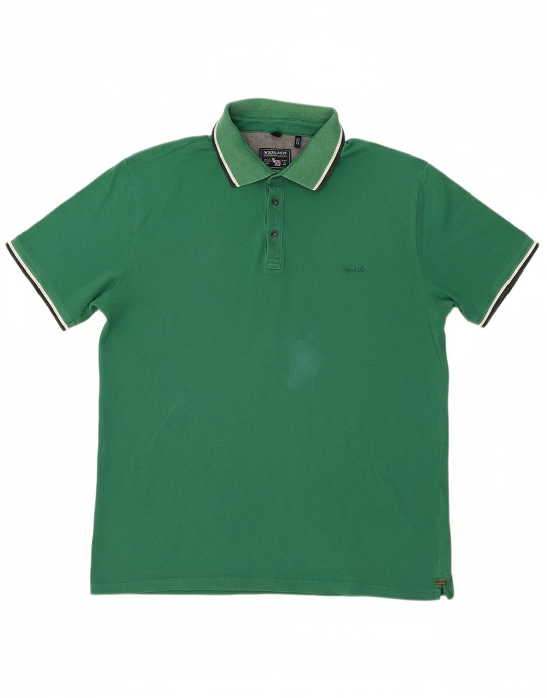 Camisa polo masculina WOOLRICH grande algodão verde