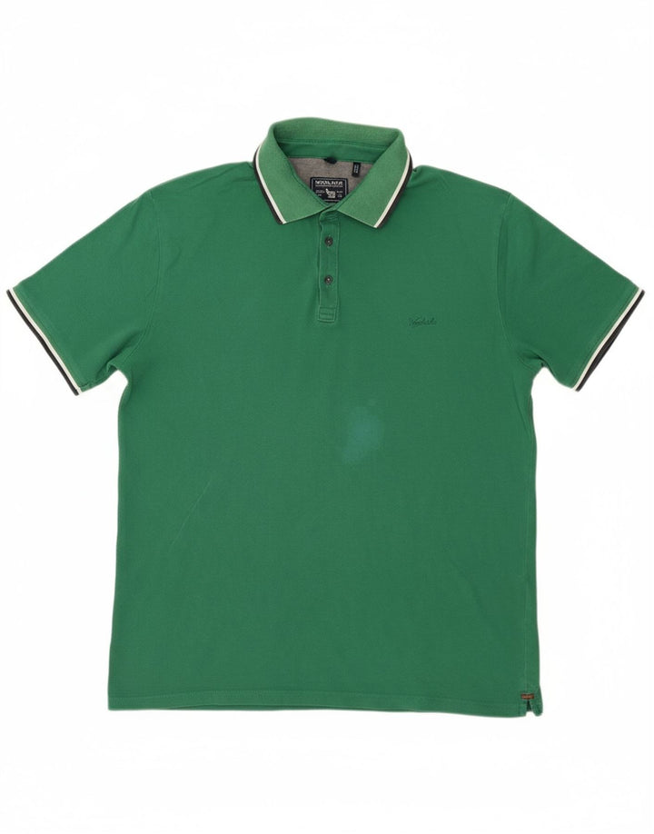 Camisa polo masculina WOOLRICH grande algodão verde
