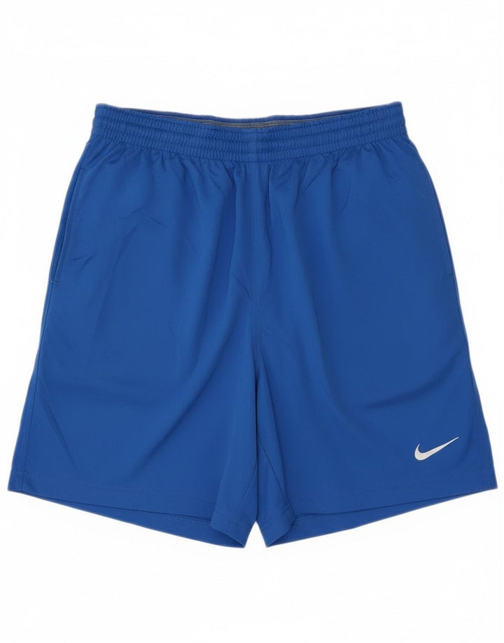Shorts esportivos masculinos Nike médio azul