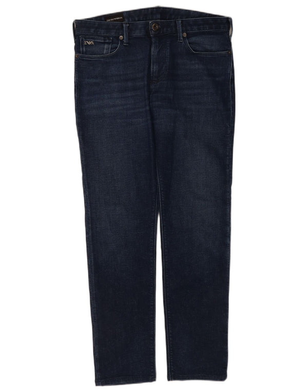 Emporio Armani Womens Slim Jeans W30 L30 Navy Blue Cotton