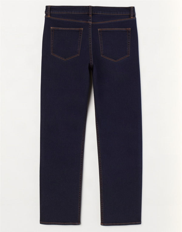 Jeans retos femininos Marks & Spencer UK 18 XL W40 L30 azul marinho algodão