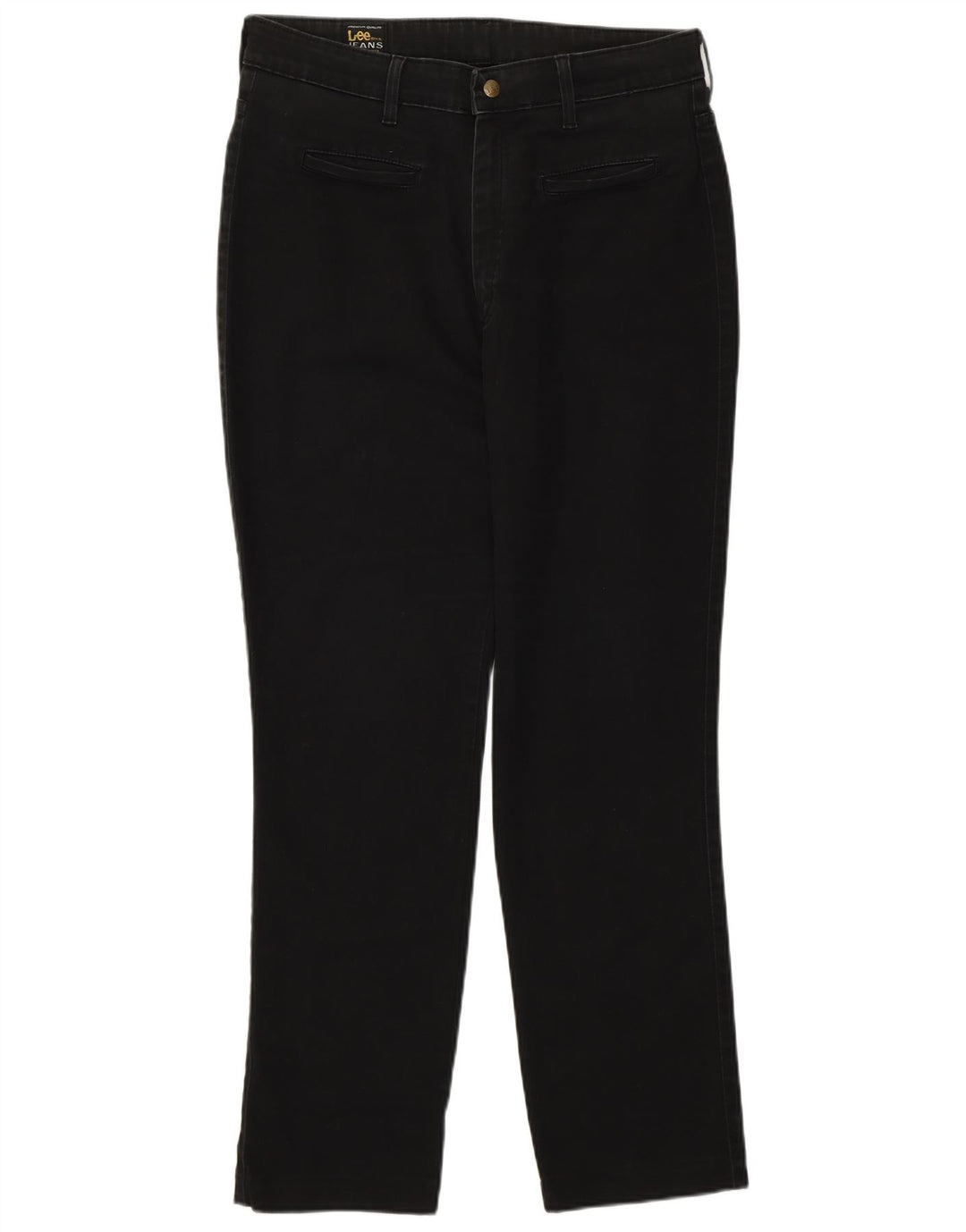 Calça jeans reta feminina Lee W34 L28 algodão preto