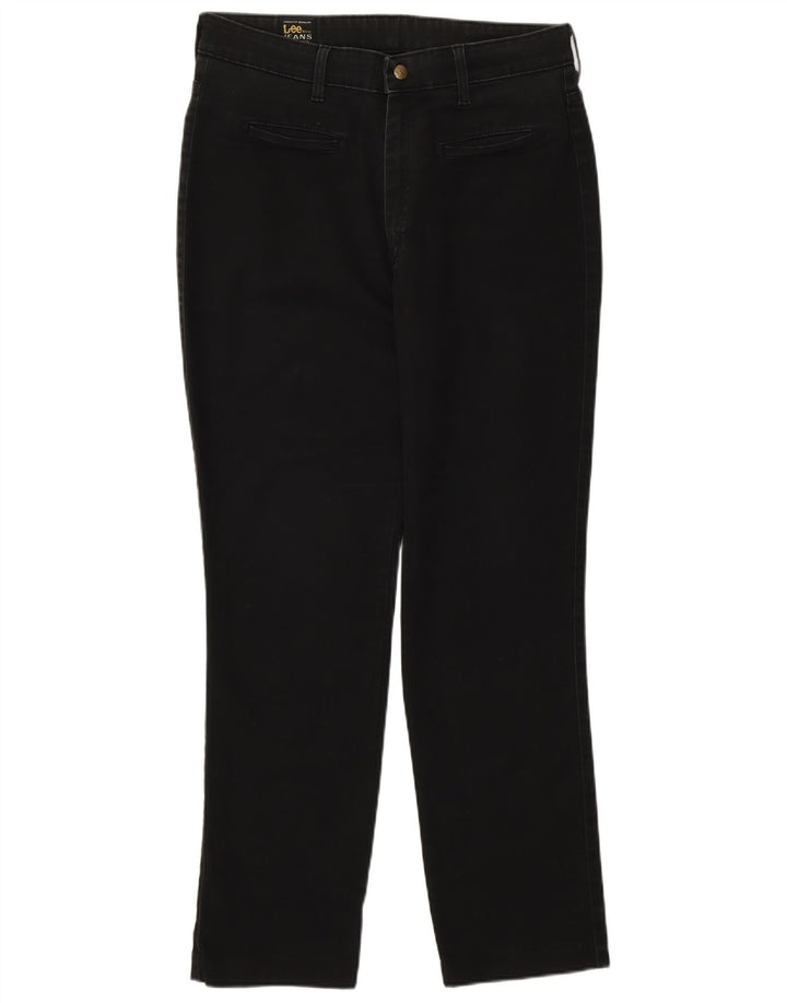 Calça jeans reta feminina Lee W34 L28 algodão preto