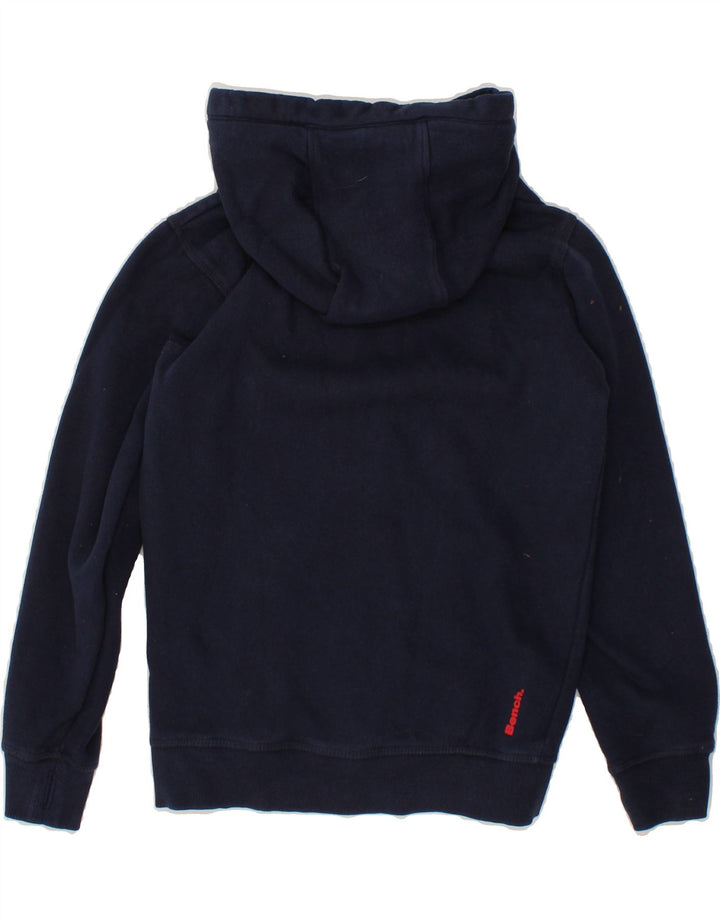 BENCH Boys Graphic Hoodie Jumper 11-12 Years Navy Blue Cotton Vintage Bench and Second-Hand Bench from Messina Hembry 
