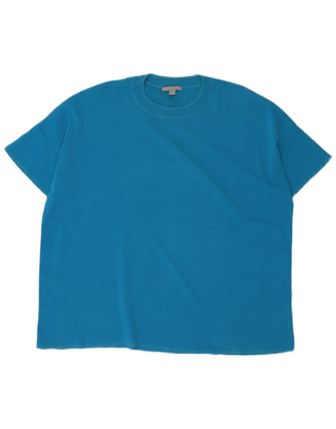 Cos Camiseta Masculina Top Médio Algodão Azul