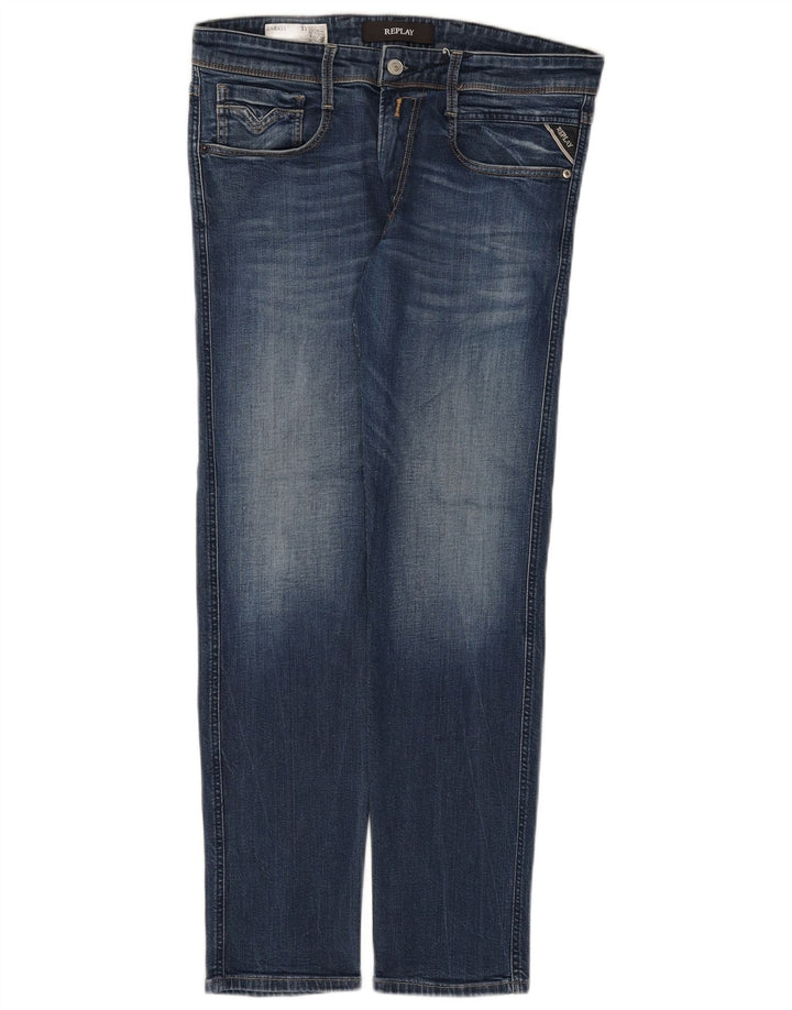 Replay Jeans Slim Feminino W33 L29 Azul