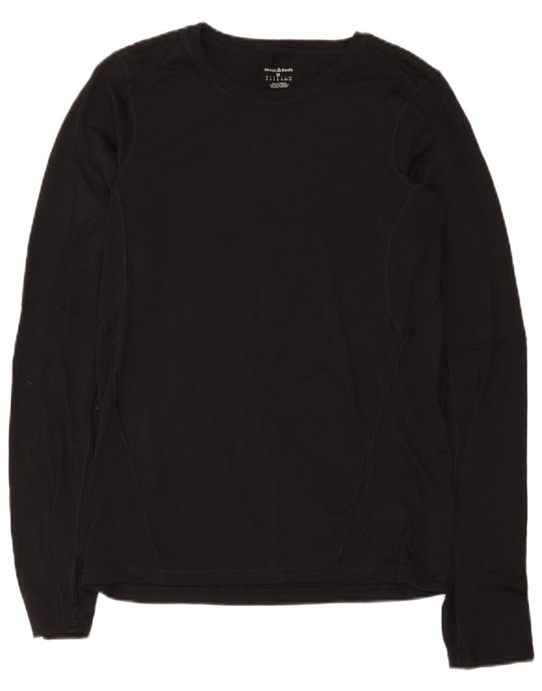 Reebok Mens Cross Fit Top Manga Longa Médio Poliéster Preto