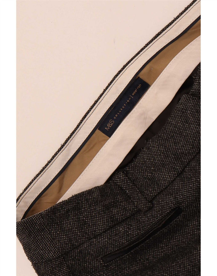 Calça feminina casual justa Marks & Spencer W30 L26 cinza