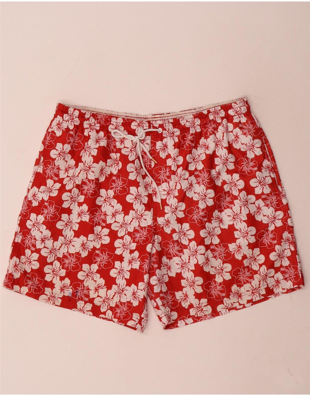 Shorts de natação masculino Marks & Spencer grande poliéster floral vermelho