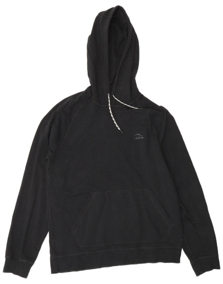 L.L.BEAN moletom com capuz masculino médio algodão preto
