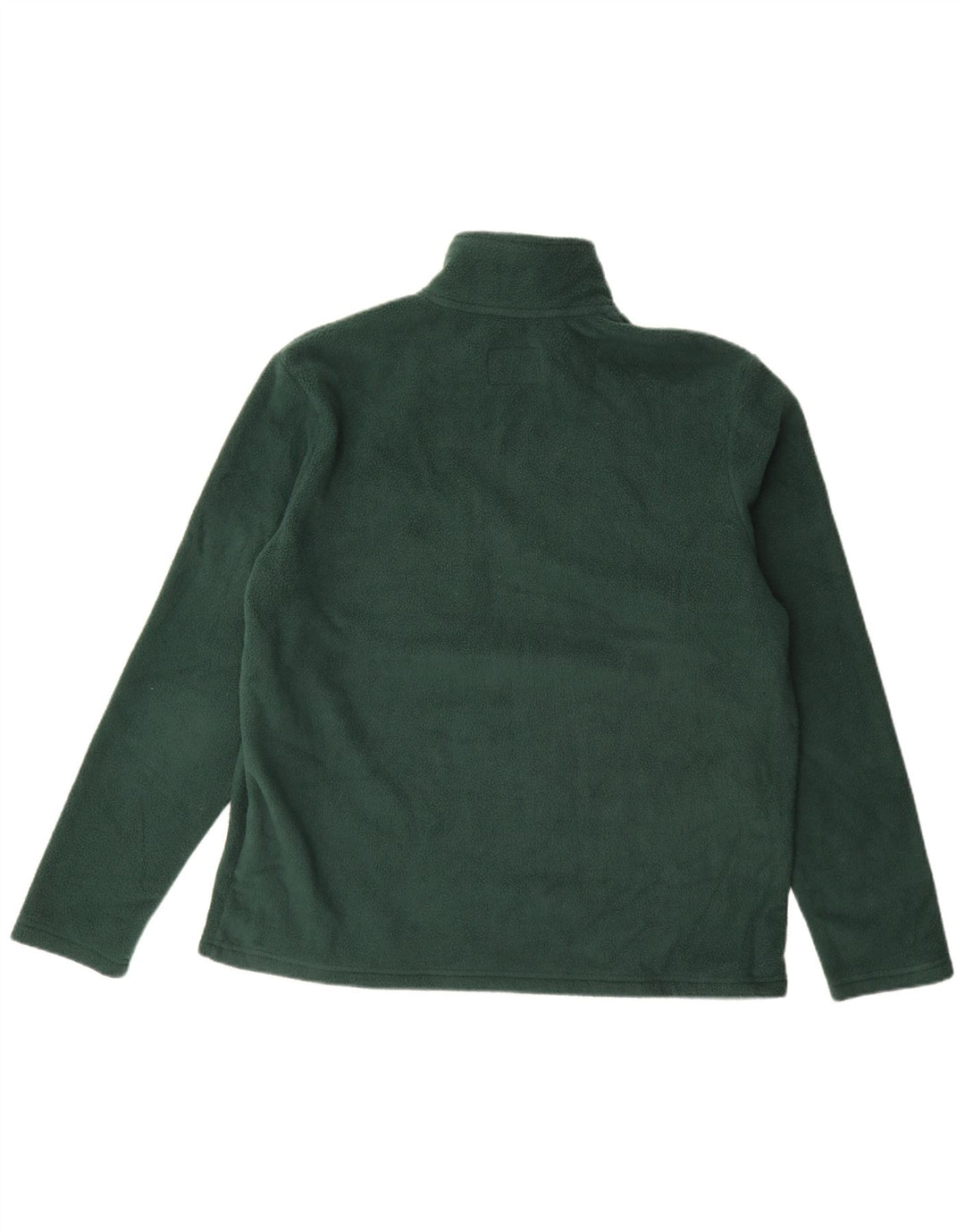 Suéter de lã masculino Marks & Spencer com zíper e gola grande poliéster verde