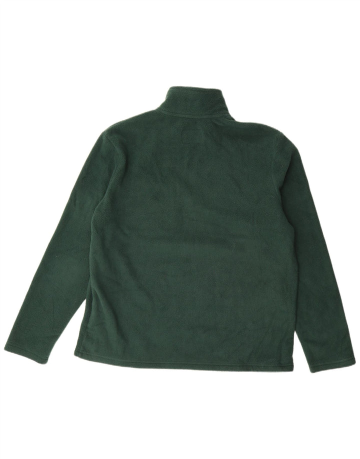 Suéter de lã masculino Marks & Spencer com zíper e gola grande poliéster verde