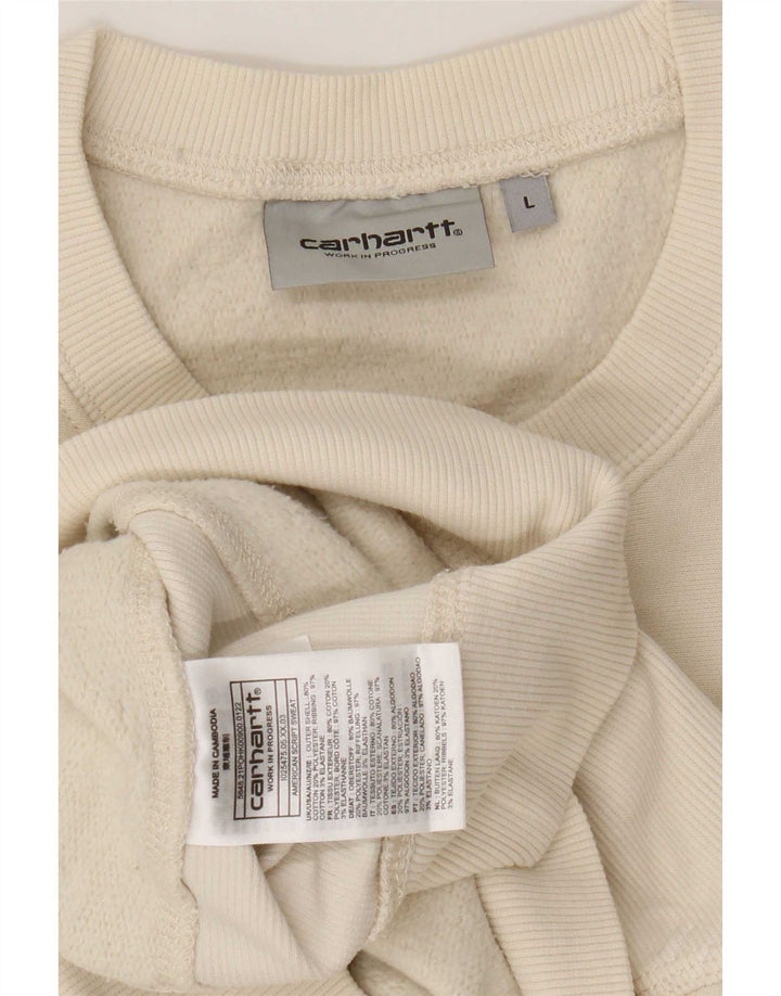Carhartt moletom masculino jumper grande algodão bege