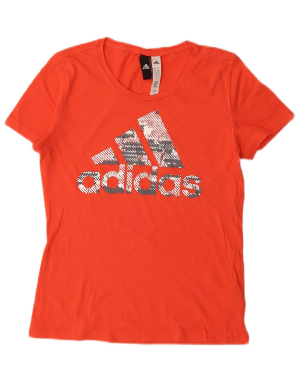 Adidas Camiseta Feminina Graphic Top UK 8/10 Pequeno Laranja Algodão