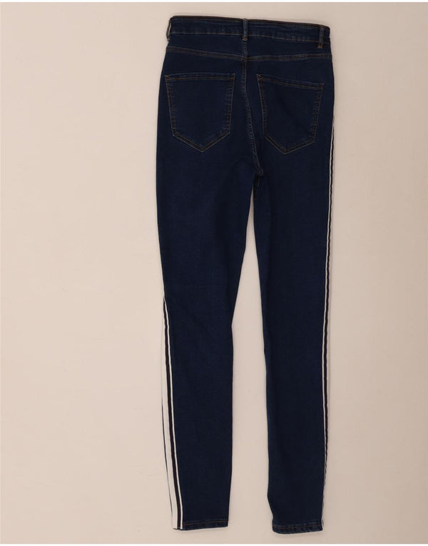 Zara Womens Trafaluc Skinny Jeans EU 38 XS W28 L28 Azul Listrado Algodão