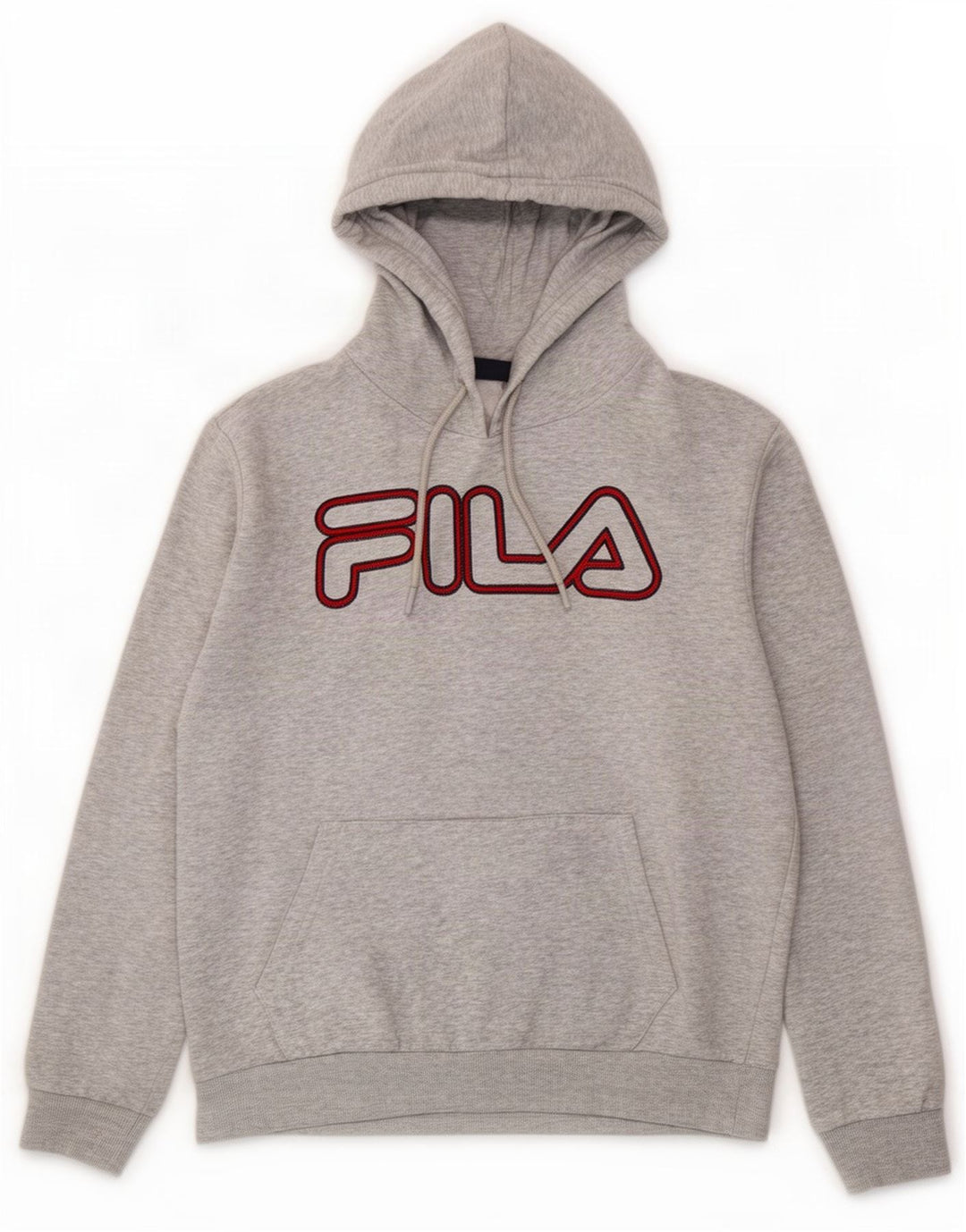Fila Mens Graphic Hoodie Jumper Médio Algodão Cinza