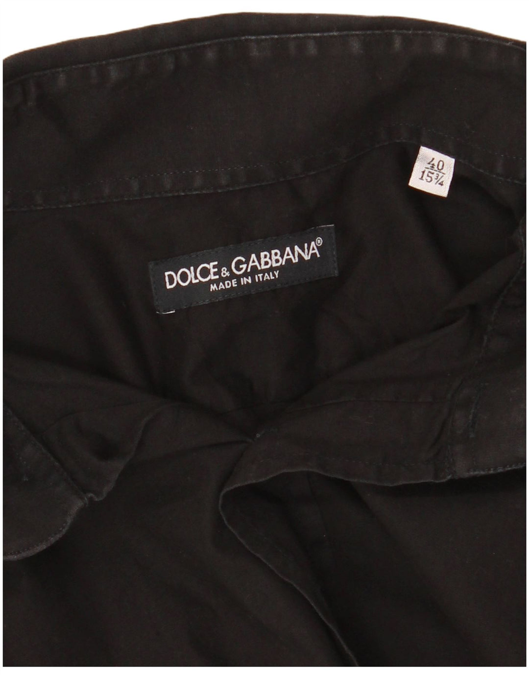 Camisa masculina Dolce & Gabbana tamanho 40 15 3/4 preto médio