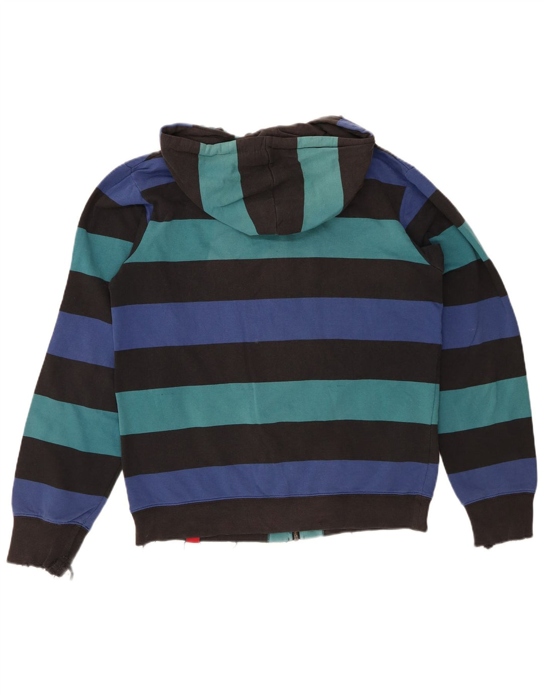 Suéter VANS masculino com capuz e zíper médio listrado multicolorido