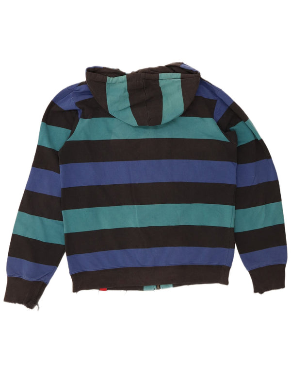 VANS Mens Zip Hoodie Sweater Medium Multicoloured Striped