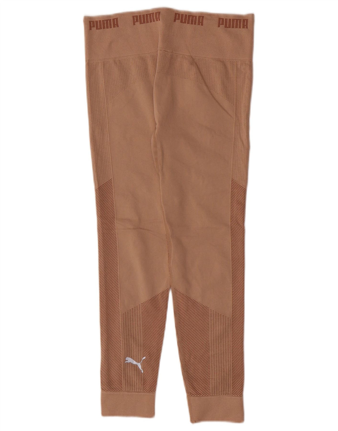 Puma Womens Crop Graphic Leggings UK 12 Médio Bege Geométrico Nylon