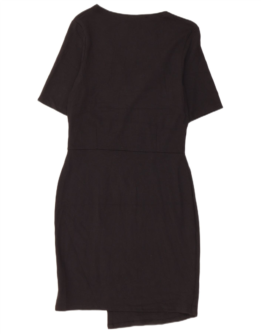 Vestido bodycon alto feminino Topshop Reino Unido 12 viscose preta média