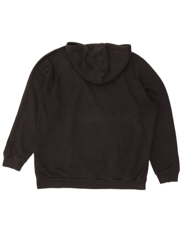 ADIDAS Mens Graphic Hoodie Jumper Grande Algodão Preto