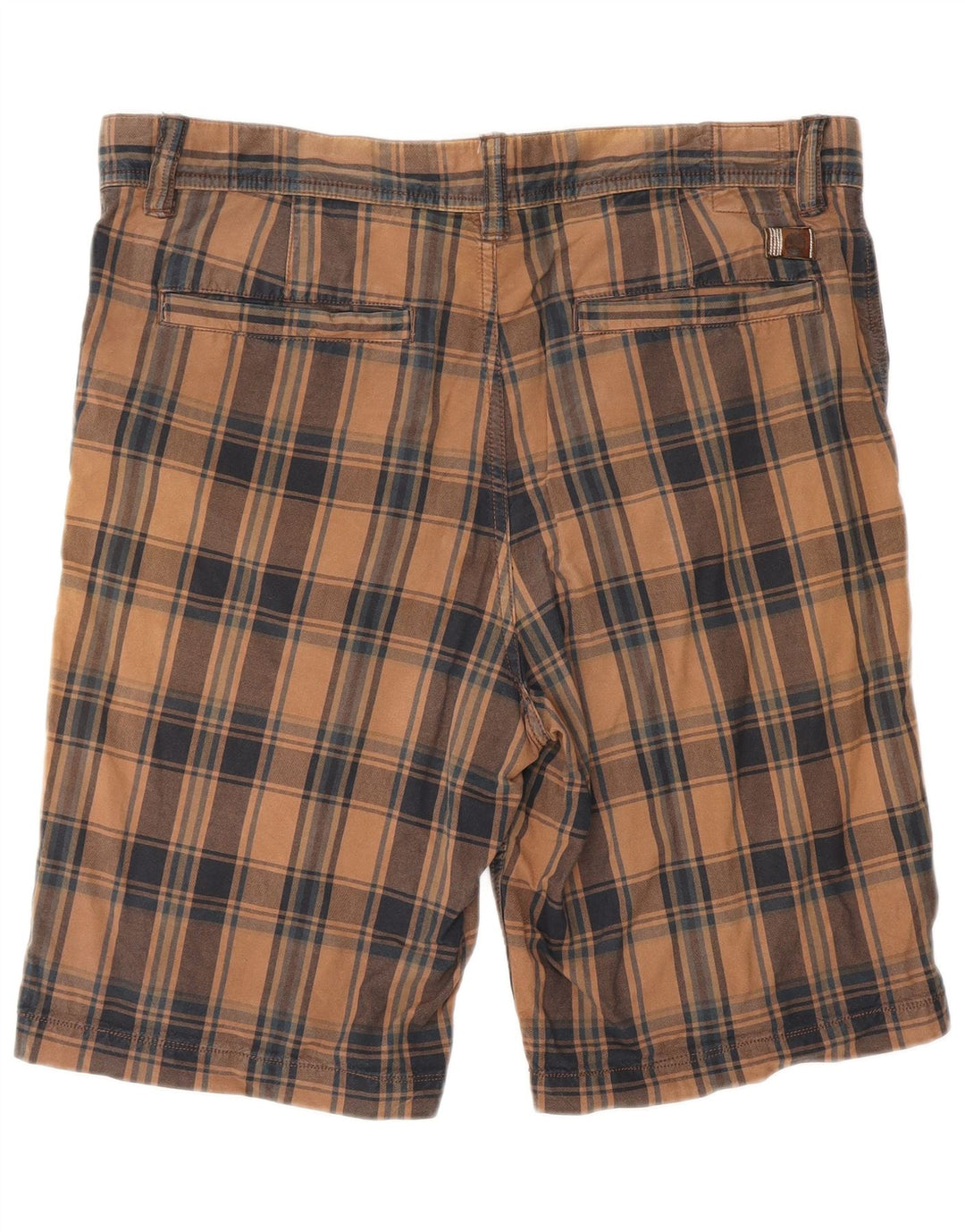 Timberland Mens Chino Shorts W34 Grande Algodão Xadrez Marrom