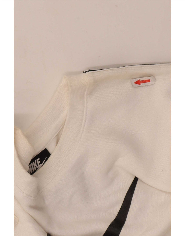 Nike moletom gráfico masculino jumper grande algodão branco