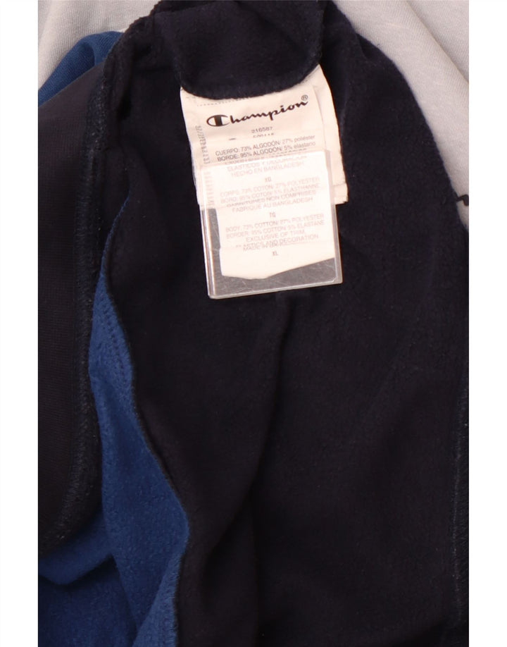 CHAMPION Suéter masculino com capuz XL algodão colorblock multicolorido