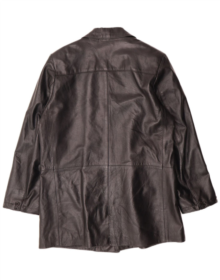 Jaqueta de couro masculina vintage UK 38 Médio couro preto clássico