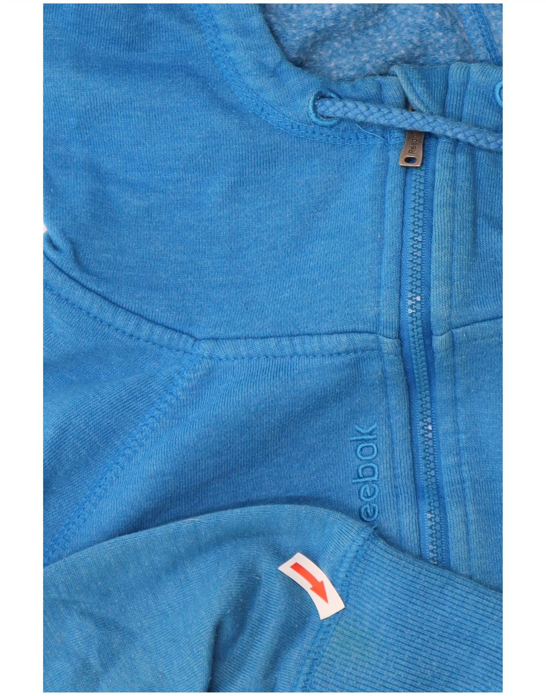 Suéter Reebok feminino com capuz e zíper UK 10 pequeno azul
