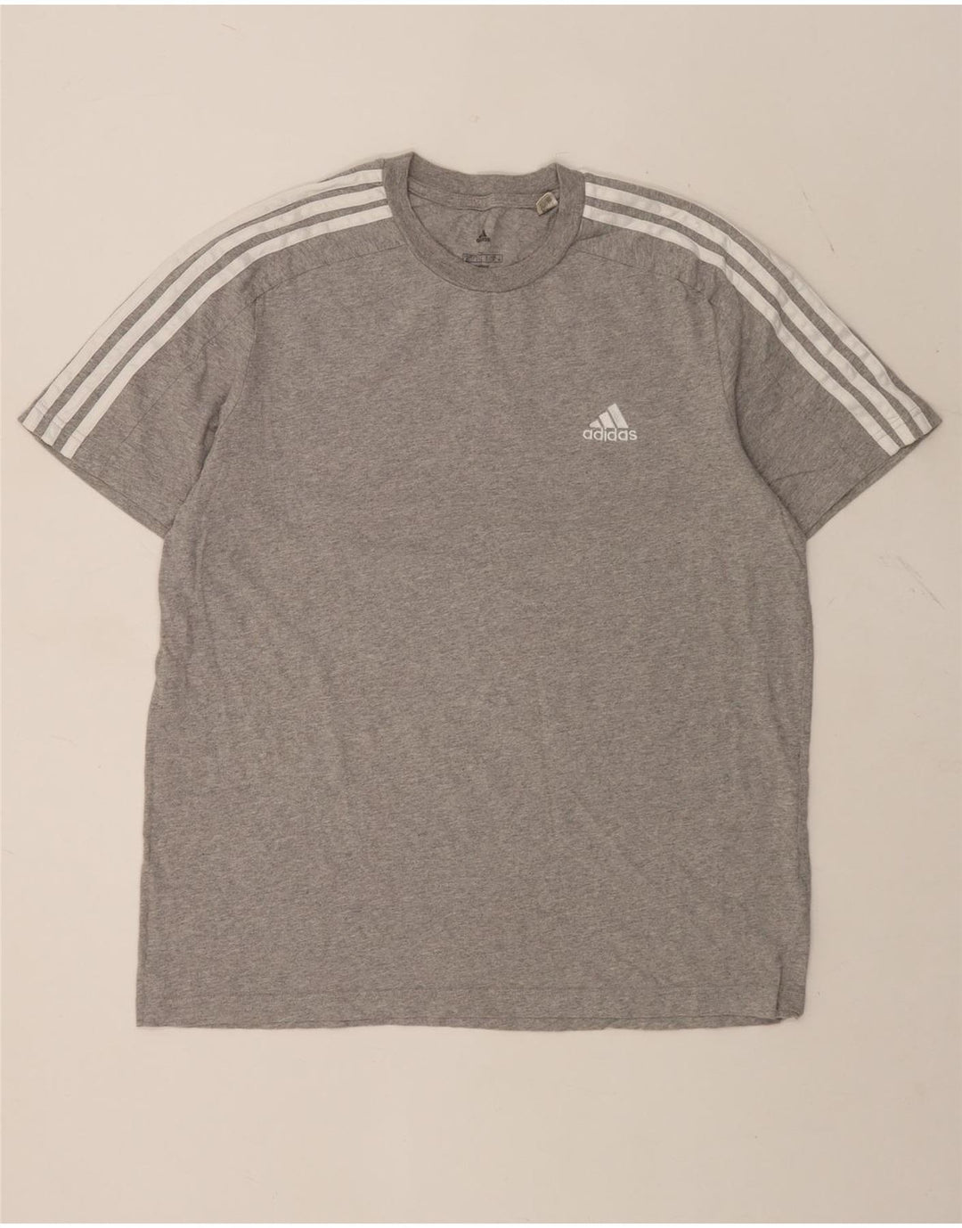 Camiseta masculina ADIDAS grande algodão cinza