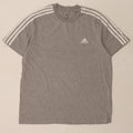 Camiseta masculina ADIDAS grande algodão cinza