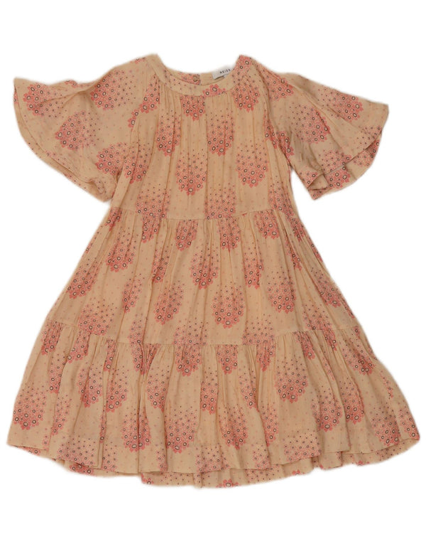 Vestido Reiss Meninas em camadas 6-7 anos viscose floral rosa