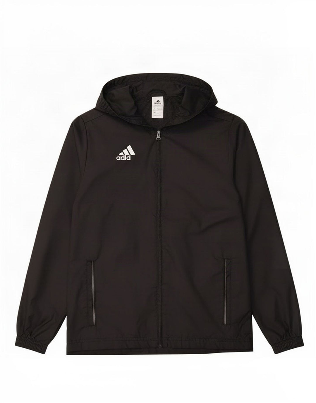 Jaqueta de chuva com capuz Adidas meninos 13-14 anos preto poliéster