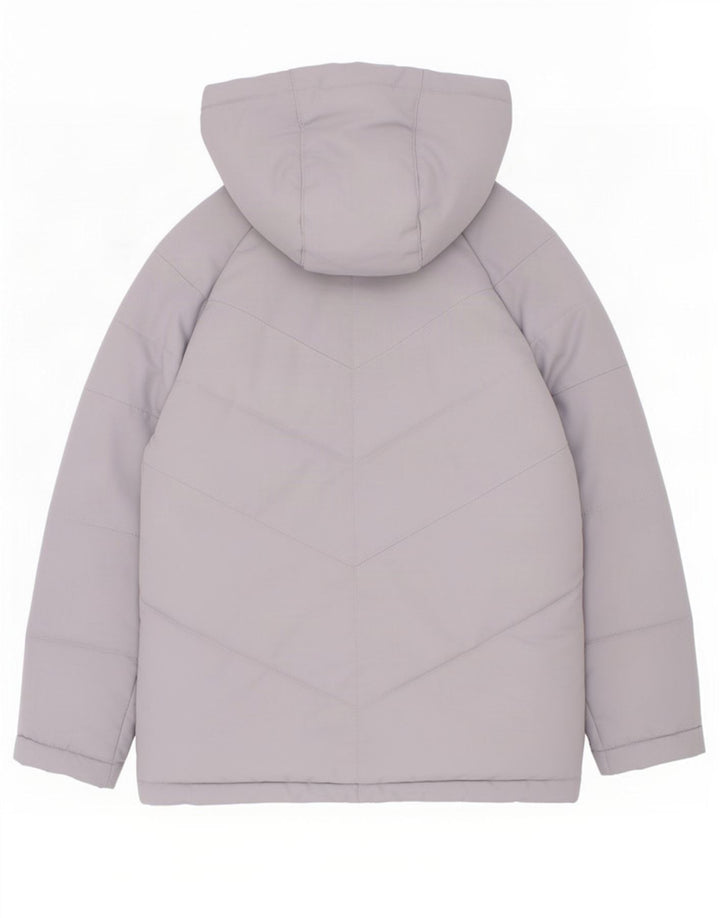 Jaqueta acolchoada com capuz Nike Boys 5-6 anos poliéster cinza médio