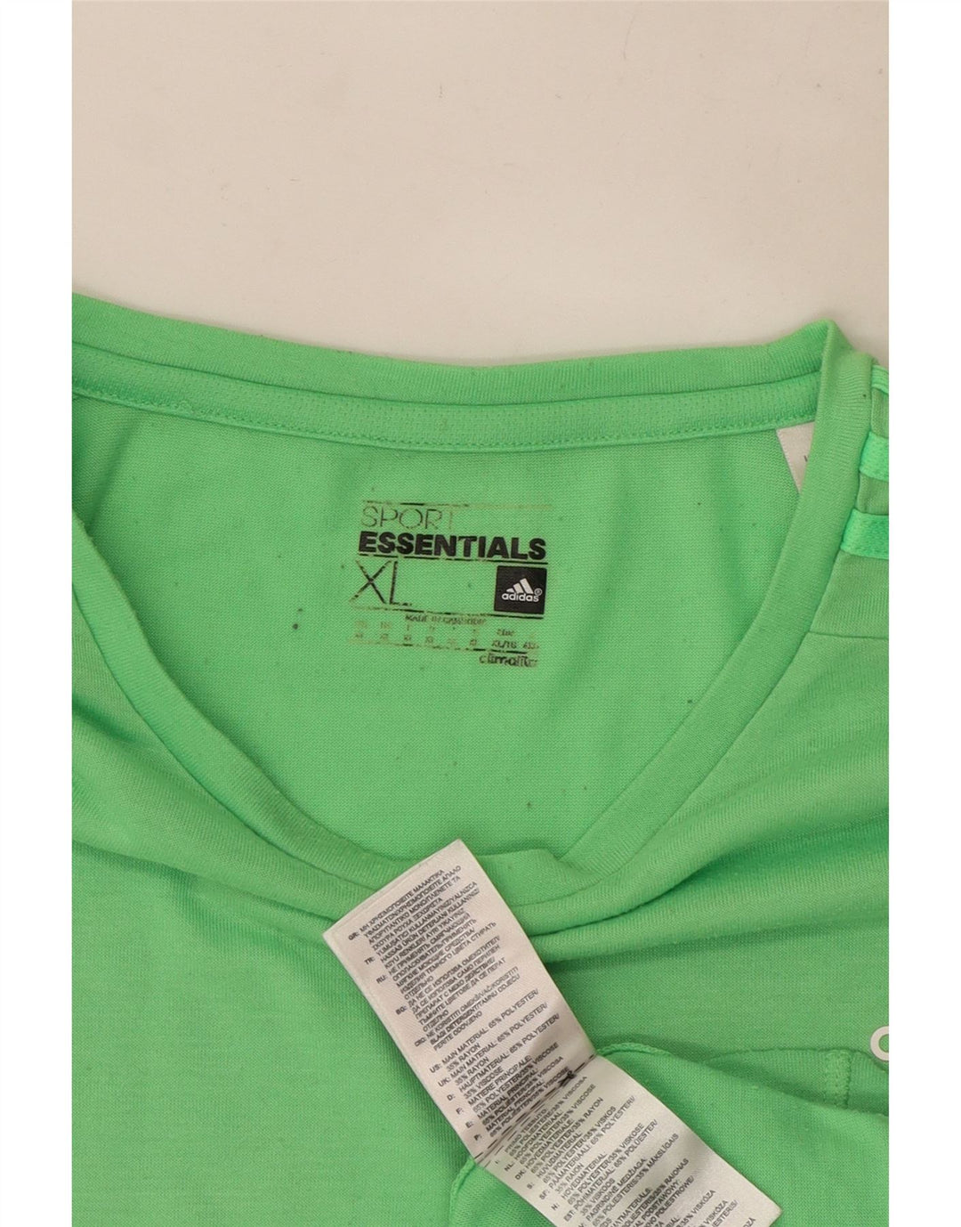 Adidas Masculino Climalite Camiseta Top XL Verde Poliéster