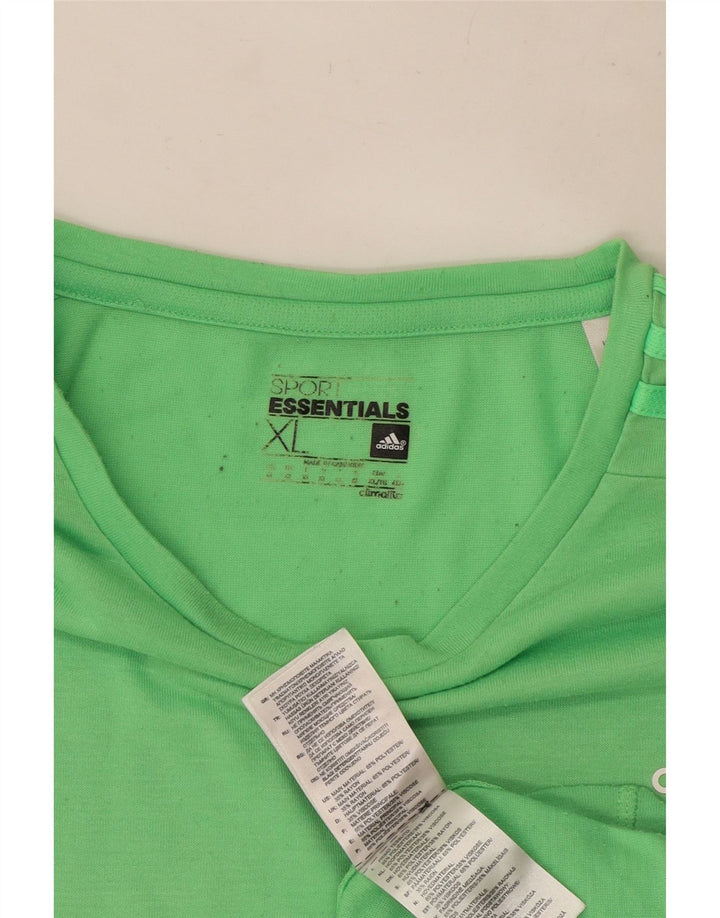 Adidas Masculino Climalite Camiseta Top XL Verde Poliéster