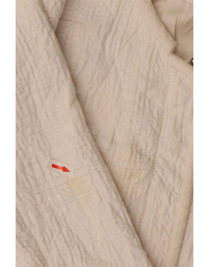 Jaqueta utilitária feminina Zara UK 6 XS poliéster branco