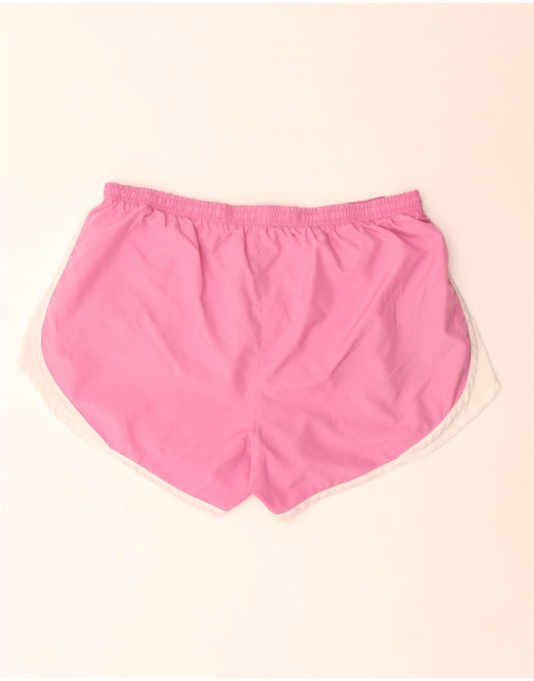 Shorts esportivos femininos Nike US 16/18 XL rosa colorblock poliéster