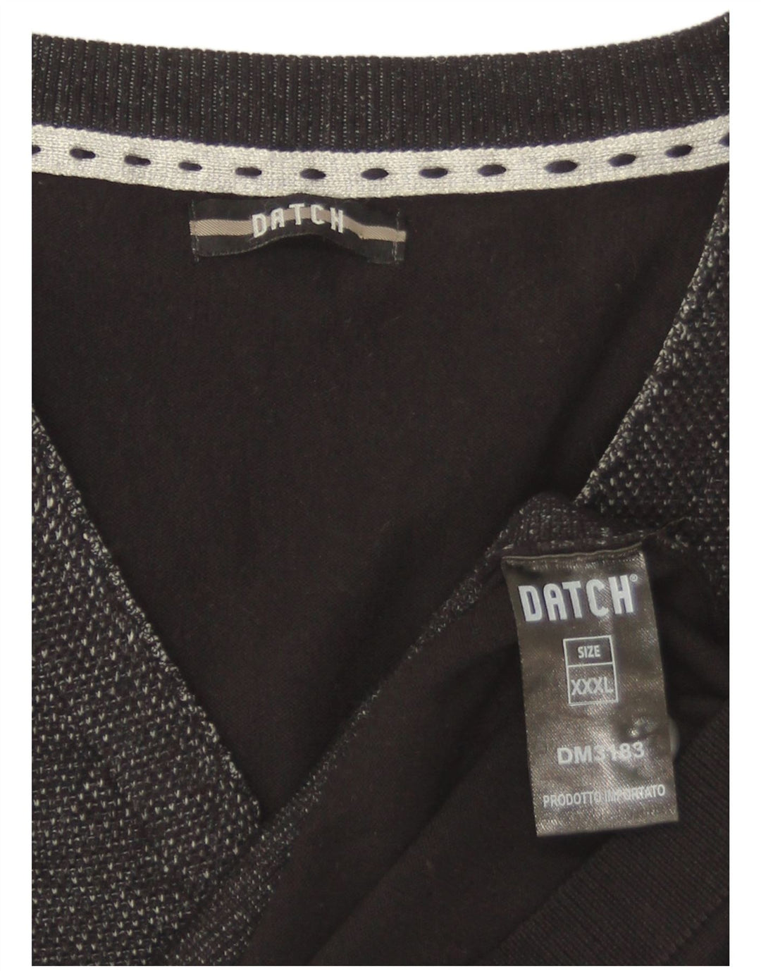 Suéter cardigã masculino sem mangas Datch 3XL viscose preta