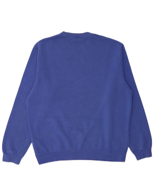 Moletom gráfico masculino Nike Jumper médio azul colorblock algodão