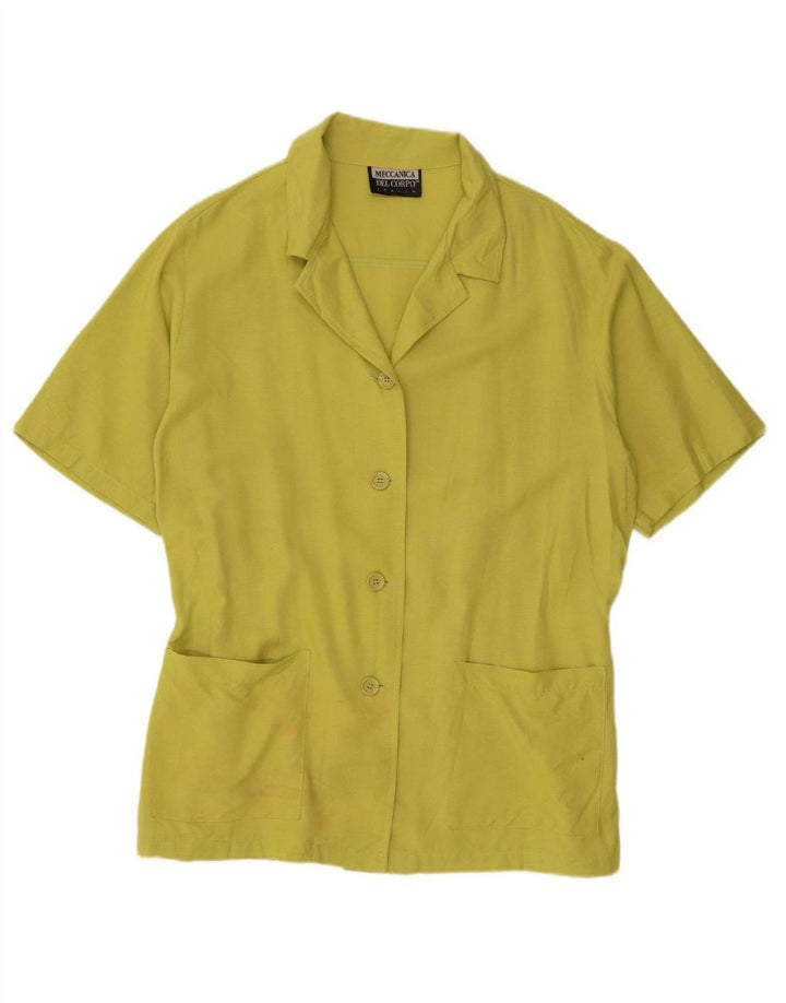 Blusa feminina VINTAGE IT 48 XL viscose verde