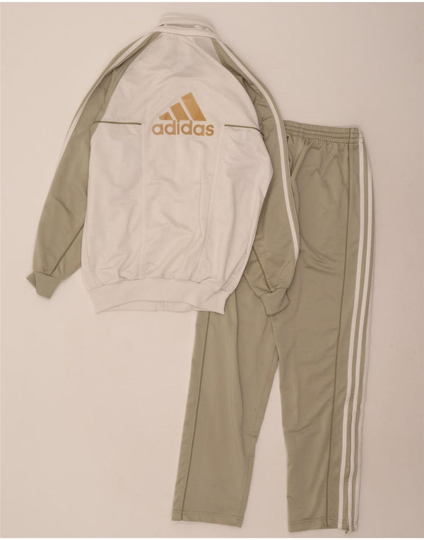 Adidas Mens Graphic Full Tracksuit UK 32/34 XS Verde Colorblock Poliéster