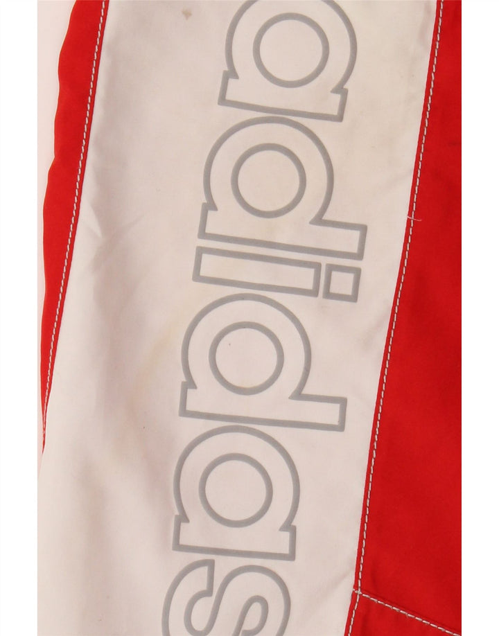Adidas Mens Graphic Natação Shorts Pequeno Poliéster Colorblock Vermelho